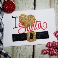 I Love Santa Machine Embroidery Design